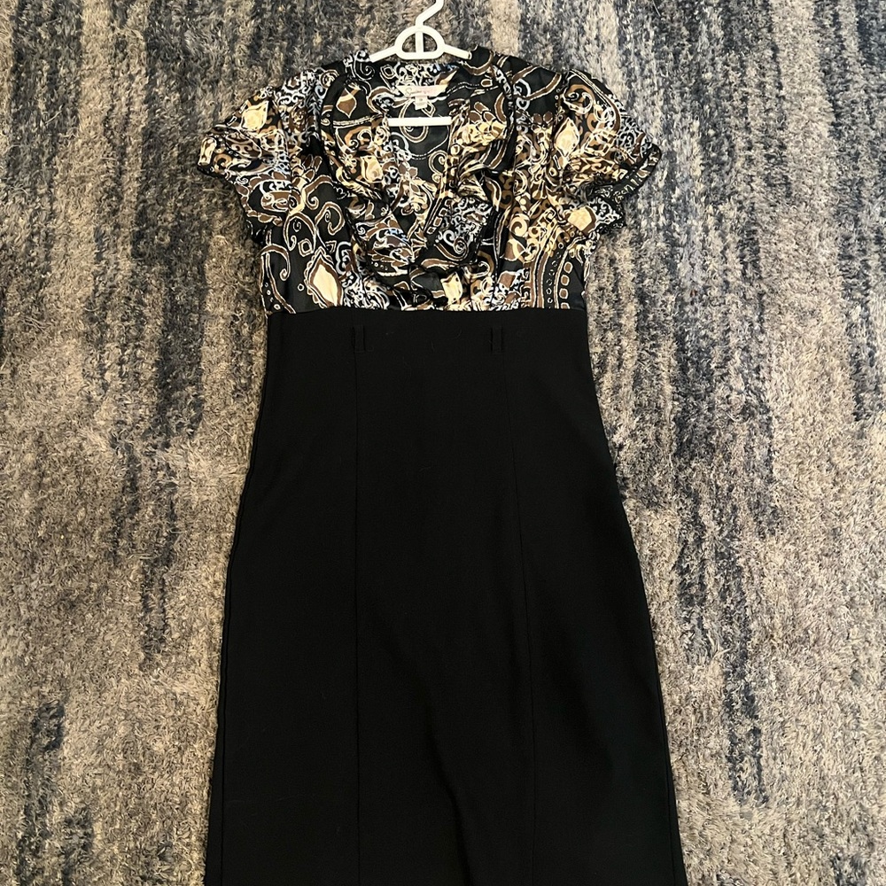 Speechless Black and Gold Patterned Dress